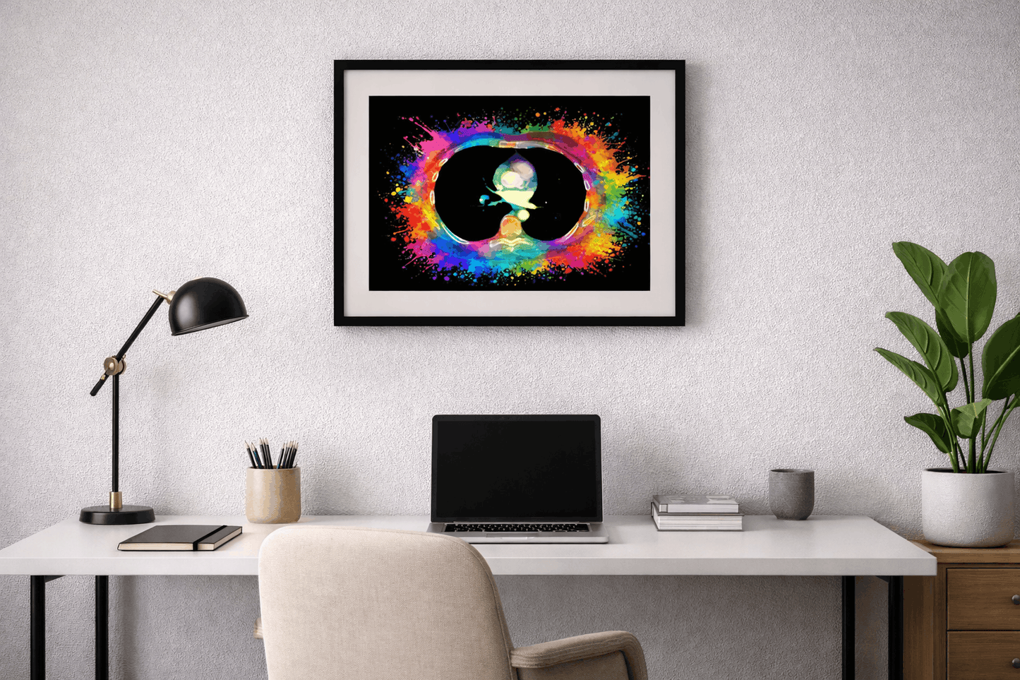 Multi-Color Splash PE Anatomy Art