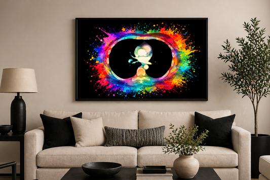 Multicolor Splash PE Anatomy Art